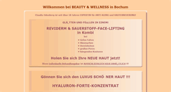 Desktop Screenshot of beauty-wellness-bochum.de