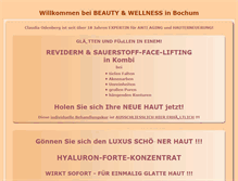 Tablet Screenshot of beauty-wellness-bochum.de